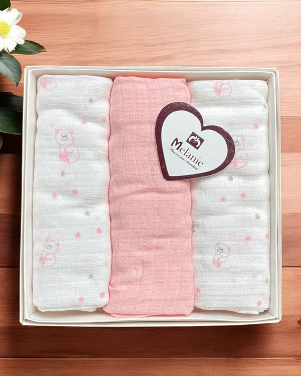 Set di garze piccole 100% cotone - BA004 DIS.ORSETTO