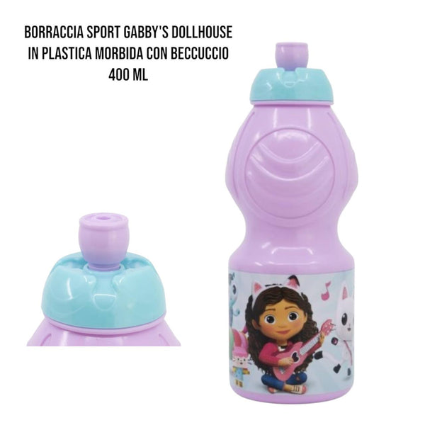 Borraccia in plastica Gabby's Doollhouse 400ml - 21232 GABBY'S