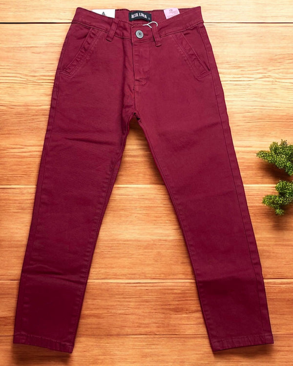Pantalone n tessuto con bottone. Con tasche America, con gadget. - ZBO-8649