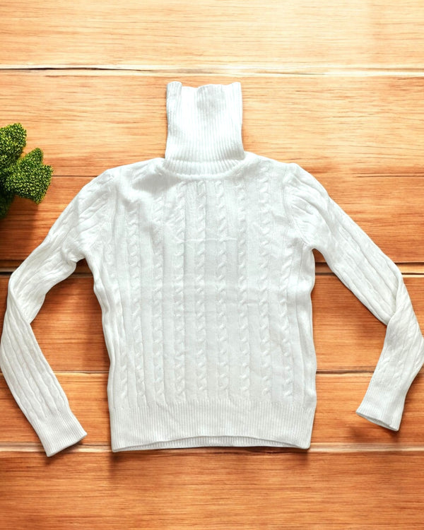 Maglioncino treccia collo alto - MRO823