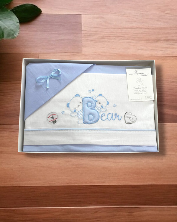 Compose Bear carrozzino
Sopra:90x120 cm
Sotto:75x40+8 cm
Federa:30x40 cm - NG91 DIS.10