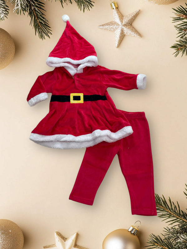 Completo Natalizio Mamma Natale 
Giacca con cappuccio 
Pantalone - FC2173