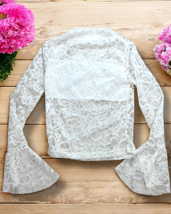 Maglia in pizzo con manica Voila - 9521