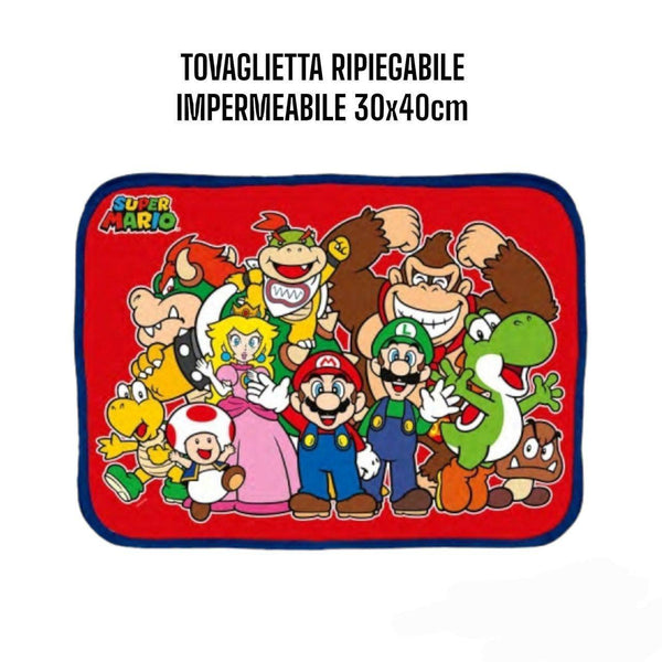 Tovaglietta ripiegabile impermeabile SuperMario30x40cm - TV09SM SUPERMARIO