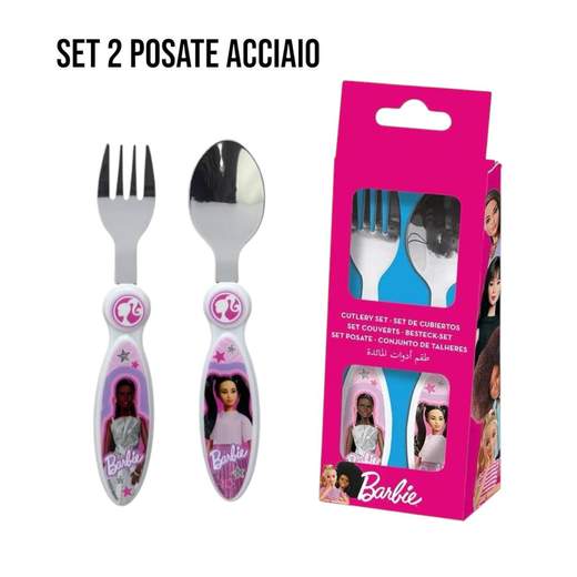 Set posate in acciaio Barbie - 66/24 BARBIE