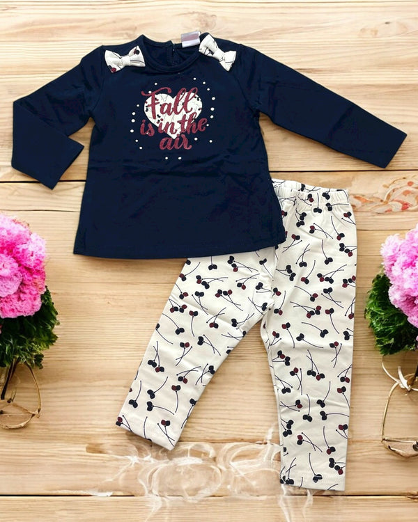 Completo con maglia con fiocchetti e e leggings - BG-C0728