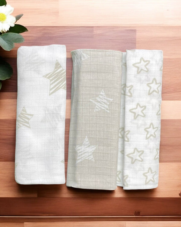 Set di garze piccole 100% cotone 75x75cm - 515 DIS. STELLINE