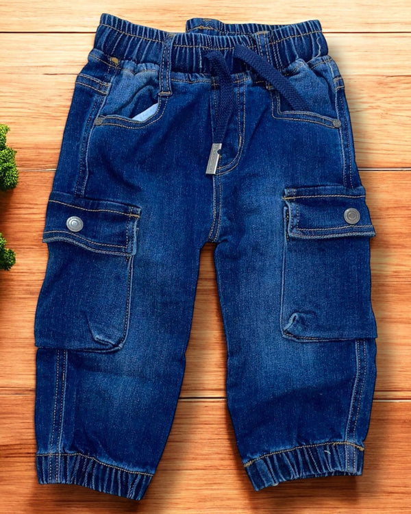Jeans con tasconi e elastico in vita - ZNO-8059
