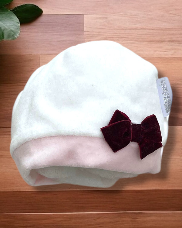 Cappellino con fiocco in velluto - CA904