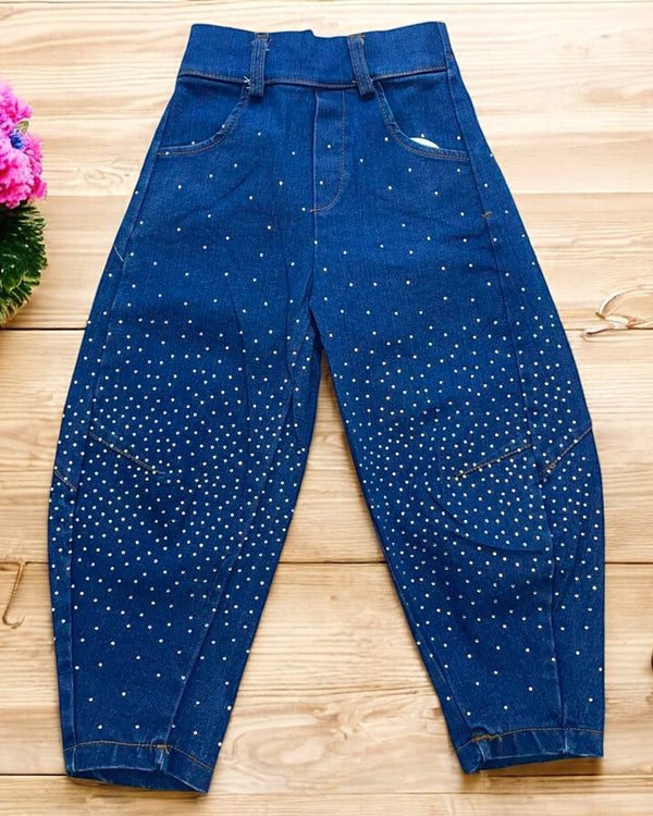 Jeans balloon con brillantini - 59100N