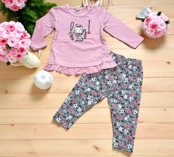 Completo flower
Max maglia con stampa 
Leggings con stampa a fiori - RB-630