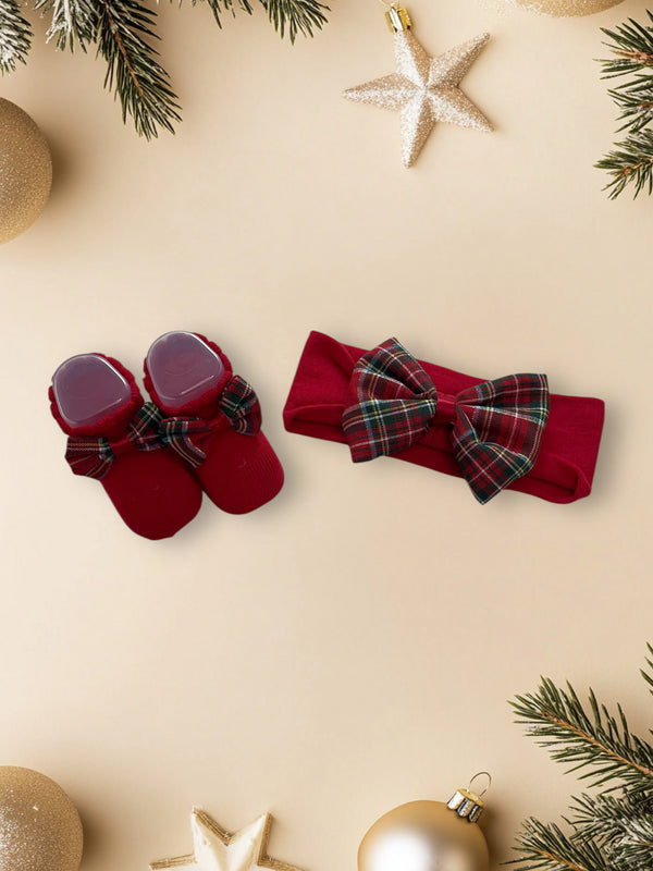 Calzini + Fascia con fiocco scozzese - NG1189