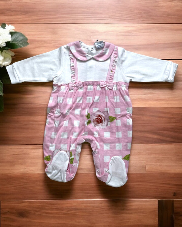Tutina intera neonata con fiocchi - B435/6